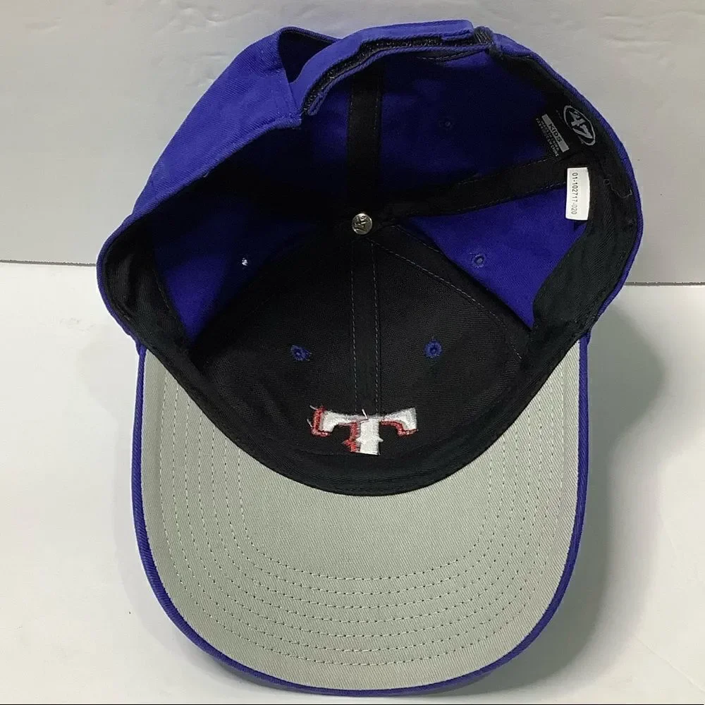47 Brand Texas Ranger Kids Blue/White Baseball Cap Hook & Loop